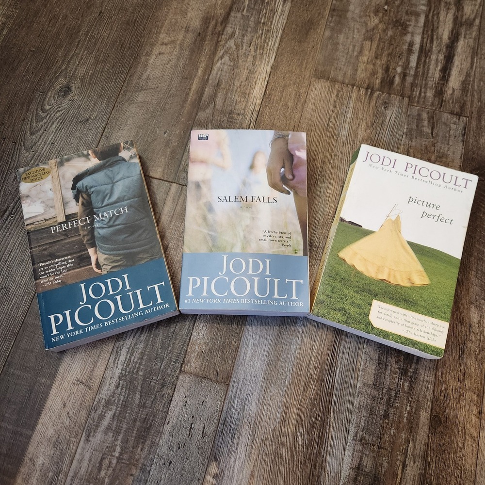 Jodi Picoult Paperback Book Lot Perfect Match Salem Falls Picture Perfect 3pc